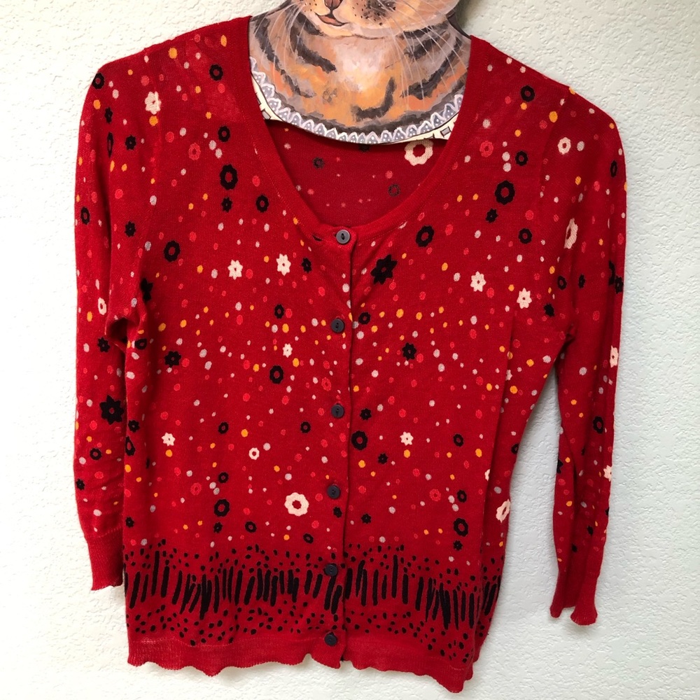 UO Cooperative Floral Print 60’s Style Cardigan